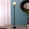 Daisy Black Glass Shade Floor Lamp