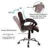 Vooilea Mid Back Executive Chair in Brown Colour