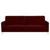 Gilud 3 Seater Velvet Sofa Cum Bed in Maroon colour