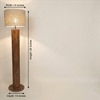Cedar Beige Jute Floor Lamp with Beige Jute Base