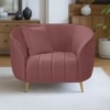 Nero Velvet 1 Seater Sofa in Pink Colour