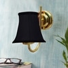 Devansh Gold Wall Mounted Lamp With Black Cotton Shade