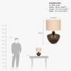 Ivy Handicrafted Table Lamp in Dark Green and White Colour