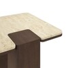 Muro Stone Side Table in Danish Walnut Finish