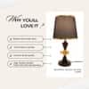 ELARE Metal Table Lamp Black-Brown Shade