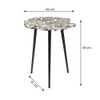 De Aluminium Side Table in Silver Colour