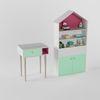 Craft Villa Toddlers Table With Display Cabinet In White & Pink Colour