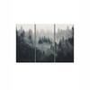 Truss Black Grey Pieces Misty Forest Mountain Canvas Canvas Wall Prints Set of 3 Multicolor Matte