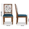 Globally Indian Sheesham Wood Turning Leg 8 Seater Dining Table Set With 8 Solid Wood Upholstered Chairs �  In Blue Color