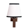 Devansh Solid Wood Electric Wall Light in White Colour with White Shade Count of 1 Light