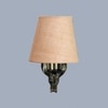 Devansh Metal Electric Wall Light in Antique Gold Colour with Beige Shade Count of 1 Light