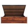 Shambhu Sheesham Wood Queen Size Bed In Honey Oak Finish With Hydraulic Storage (60 x 78 inches)