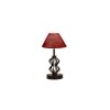 Fatima Maroon Jute Table lamp with Iron Base