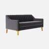 Fame  Velvet 3 Seater Sofa in Dark Grey Colour