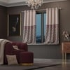 Stoa Paris Satin Window Curtain, 70% Blackout Curtains,   Privacy Lining, Pack of 2, Versailles - Noble Rose