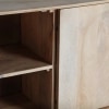 Zen Solid Mango Wood Sideboard with 3 Door in White Wash Finish