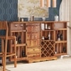 Calipo Sheesham Wood Bar Cabinet in Teak Finish
