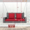 Carry Bird Wicker Patio Furniture Outdoor Balcony Swings In Grey And Red Colour
