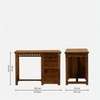 Zvya Solid Wood Study Table in Provincial Teak Finish