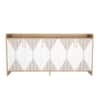 Spydercraft Meko Modern Console Table in Noce Lyon & White Finish