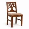 Globally Indian Aroha Solid Sheesham Wood 6 Seater Dining Table Set 6 Chairs Beige