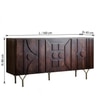 Cindy Solid Mango Wood Sideboard with 3 Door in Provincial teak Finish