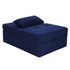 Evenie 1 Seater Pull Out Sofa cum Bed  in Navy Blue Colour