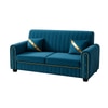 Nuha 2 Seater Sofa In Fabric Teal Color