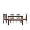 Monterey 6 Seater Dining Set with 1 Bench and 4 Chairs (Rubberwood, Dark Cappuccino Finish)