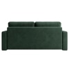 Alfon 3 Seater Velvet Pull Out Sofa Cum Bed with Storage In Green
