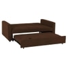 Medas 3 Pull Out Sofa Cum Bed In Brown Colour