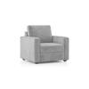 Apollo Compact 1 Seater Fabric Sofa in Granite Weave Colour