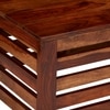 Erickson Sheesham Wood Contemporary Rectangle Coffee Table In Natural Teak Finish