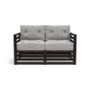 Raymond 2 Seater Wooden Sofa in American Walnut Finish & Vapour Grey Colour