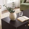 Velin Ridged Coffee Table with Drawer Black
