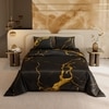 Stoa Paris 300TC UltraSatin King Size Comforter,  Lightweight, Black Gold
