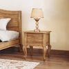 Taahira Solid Wood Bedside Table In Natural Teak Finish