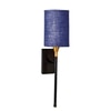 Devansh Metal Electric Wall Light in Black Colour with Blue Shade Count of 1 Light