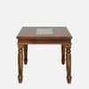 Rangrez Sheesham Wood 6 Seater Dining Set in Provincial Teak Finish with Cushioned Bench