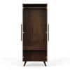 Bonco Engineered Wood Wardrobe In Brown Maple & White Finish