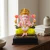 Devotional Lotus Grace Ganesha Statue in Multicolor Colour