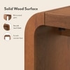 Quinn Solid Wood Side Table in Amber Walnut Finish