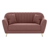 Rivo Velvet 2 Seater Sofa In Peach Color
