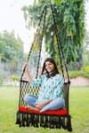 Swingzy Polyester Blend Premium Large C Shape Swing Chair Black