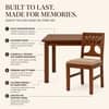 Globally Indian Aroha Solid Sheesham Wood 6 Seater Dining Table Set 6 Chairs Beige