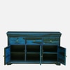 Sheesham Wood Sideboard In Scratch Resistant Ocean Blue Finish