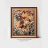 Artistry Brown Blackwoman Wooden Framed Canvas Wall Canvas Wall Prints Set of 1 Multicolor Matte