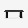 Serenzia Franz Solid Wood 6 Seater Dining Table in Black Finish