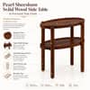 Pearl Sheesham Wood Side Table in Provincial Teak Finish