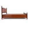 Camille Solid Wood Box Storage Queen Bed in Provincial Teak Finish with Pink Colour